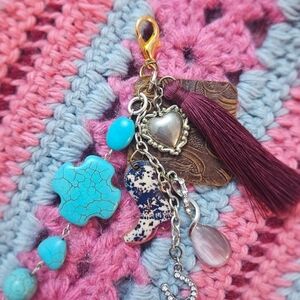 Handcrafted By Me Western Theme Purse Charm